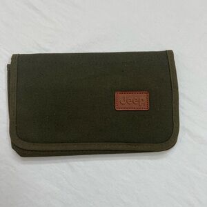Jeep Case Holder For Manual User Guide Green Cloth Logo NO MANUAL Pouch